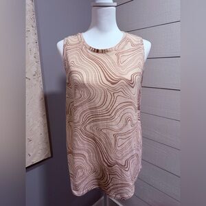 Studio Parks Cream/Pink Swirl Tank Top